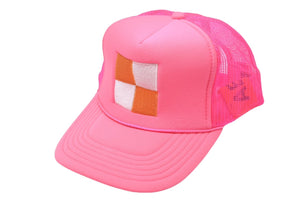 極美品 Virgil Abloh x MCA Figures of Speech キャップ CHECKER BOX PINK HAT ピンク ポリエステル ナイロン 中古 4b000919
