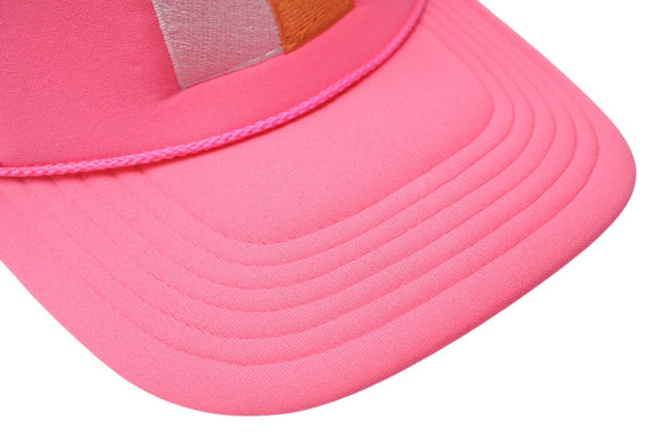 極美品 Virgil Abloh x MCA Figures of Speech キャップ CHECKER BOX PINK HAT ピンク ポリエステル ナイロン 中古 4b000919