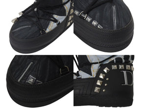 極美品 Christian Dior クリスチャンディオール スノーブーツ ガリアーノ期 トロンプルイユ デニム 00FW サイズ35-37 アーカイブ 中古 4b000921