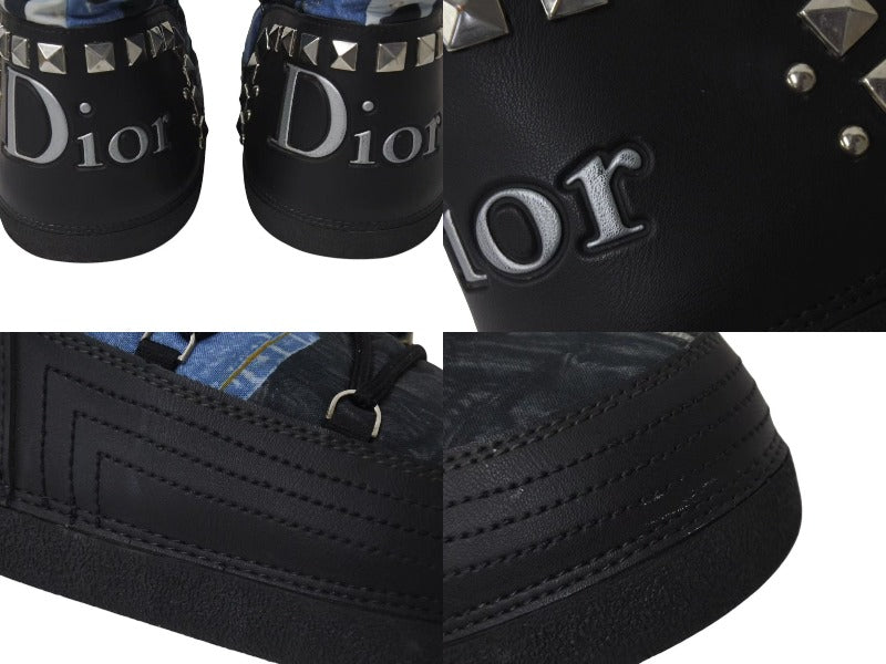極美品 Christian Dior クリスチャンディオール スノーブーツ ガリアーノ期 トロンプルイユ デニム 00FW サイズ35-37 アーカイブ 中古 4b000921
