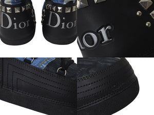 極美品 Christian Dior クリスチャンディオール スノーブーツ ガリアーノ期 トロンプルイユ デニム 00FW サイズ35-37 アーカイブ 中古 4b000921