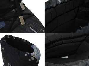 極美品 Christian Dior クリスチャンディオール スノーブーツ ガリアーノ期 トロンプルイユ デニム 00FW サイズ35-37 アーカイブ 中古 4b000921