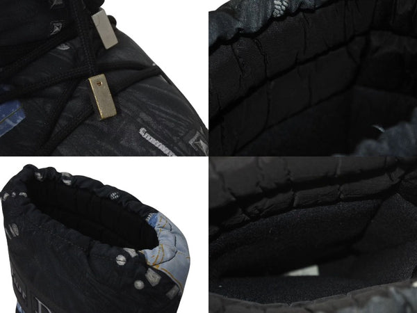 極美品 Christian Dior クリスチャンディオール スノーブーツ ガリアーノ期 トロンプルイユ デニム 00FW サイズ35-37 アーカイブ 中古 4b000921