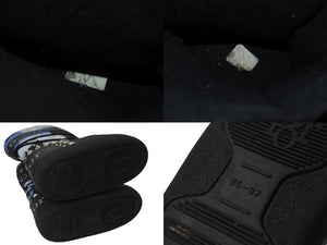 極美品 Christian Dior クリスチャンディオール スノーブーツ ガリアーノ期 トロンプルイユ デニム 00FW サイズ35-37 アーカイブ 中古 4b000921