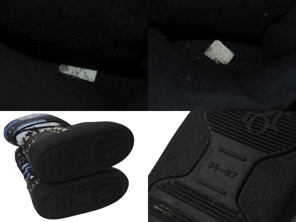 極美品 Christian Dior クリスチャンディオール スノーブーツ ガリアーノ期 トロンプルイユ デニム 00FW サイズ35-37 アーカイブ 中古 4b000921