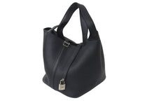 Load image into Gallery viewer, 極美品 HERMES エルメス ピコタンロックMM ハンドバッグ X刻印 トリヨンクレマンス ブラック シルバー金具 中古 4b000926