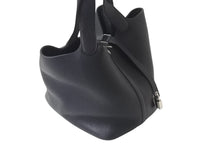 Load image into Gallery viewer, 極美品 HERMES エルメス ピコタンロックMM ハンドバッグ X刻印 トリヨンクレマンス ブラック シルバー金具 中古 4b000926