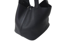 Load image into Gallery viewer, 極美品 HERMES エルメス ピコタンロックMM ハンドバッグ X刻印 トリヨンクレマンス ブラック シルバー金具 中古 4b000926