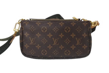画像をギャラリービューアに読み込む, LOUIS VUITTON ルイヴィトン ミュルティポシェット アクセソワール カーキ ショルダーバッグ モノグラム M44813 美品 中古 4b000929