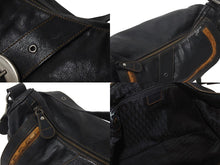 画像をギャラリービューアに読み込む, Christian Dior クリスチャンディオール ガウチョ サドルバッグ ハンドバッグ 16-MA-0067 ブラック レザー 美品 中古 4b000930