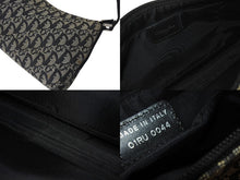 画像をギャラリービューアに読み込む, CHRISTIAN DIOR クリスチャン ディオール ディオールトロッター ショルダーバッグ キャンバス 01RU 0044 ブラック 良品 中古 4b000932
