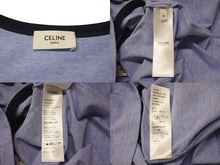 画像をギャラリービューアに読み込む, CELINE セリーヌ キャミソール タンクトップ トップス 2X89D485F サイズM トリオンフ ロゴ プリント ブルー 美品 中古 4b000940