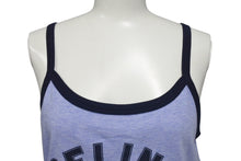 画像をギャラリービューアに読み込む, CELINE セリーヌ キャミソール タンクトップ トップス 2X89D485F サイズM トリオンフ ロゴ プリント ブルー 美品 中古 4b000940