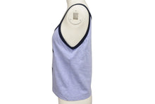 画像をギャラリービューアに読み込む, CELINE セリーヌ キャミソール タンクトップ トップス 2X89D485F サイズM トリオンフ ロゴ プリント ブルー 美品 中古 4b000940