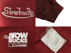 New and unused SLOWBUCKS Zip Up Hoodie Parka Size XL Red Gradient Embroidery Used 4b009446