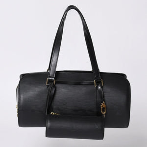 極美品 LOUIS VUITTON ルイヴィトン エピ スフロ ハンドバッグ レザー ノワール M52222 エピレザー ゴールド金具 中古 4a000818