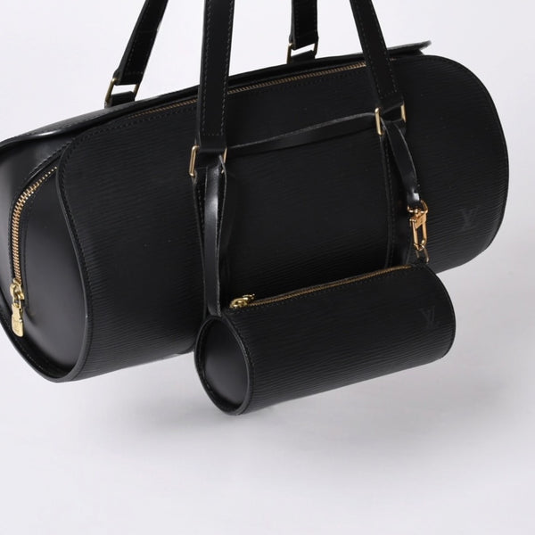 極美品 LOUIS VUITTON ルイヴィトン エピ スフロ ハンドバッグ レザー ノワール M52222 エピレザー ゴールド金具 中古 4a000818