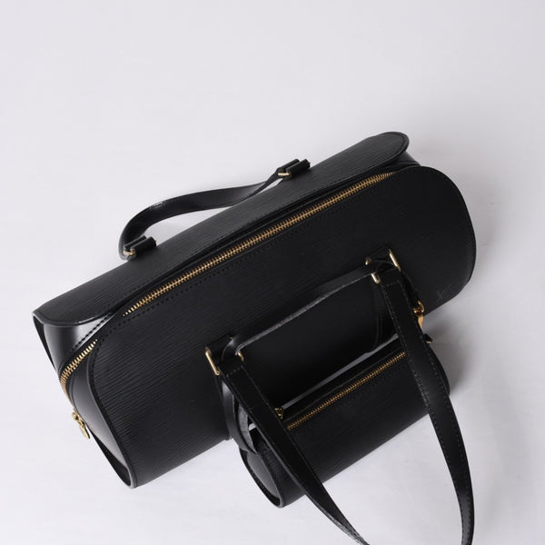極美品 LOUIS VUITTON ルイヴィトン エピ スフロ ハンドバッグ レザー ノワール M52222 エピレザー ゴールド金具 中古 4a000818