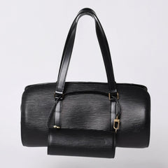 Very Good Condition LOUIS VUITTON Epi Souflo Handbag Leather Noir M52222 Epi Leather Gold Hardware Used 4a000757