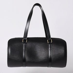 Very Good Condition LOUIS VUITTON Epi Souflo Handbag Leather Noir M52222 Epi Leather Gold Hardware Used 4a000757