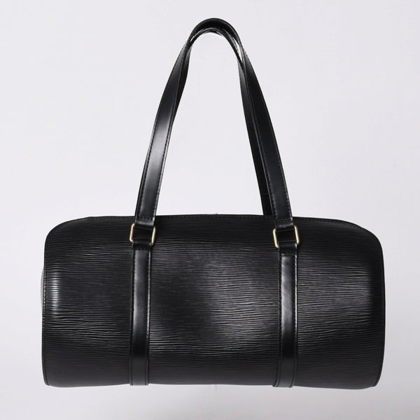 Very Good Condition LOUIS VUITTON Epi Souflo Handbag Leather Noir M52222 Epi Leather Gold Hardware Used 4a000757