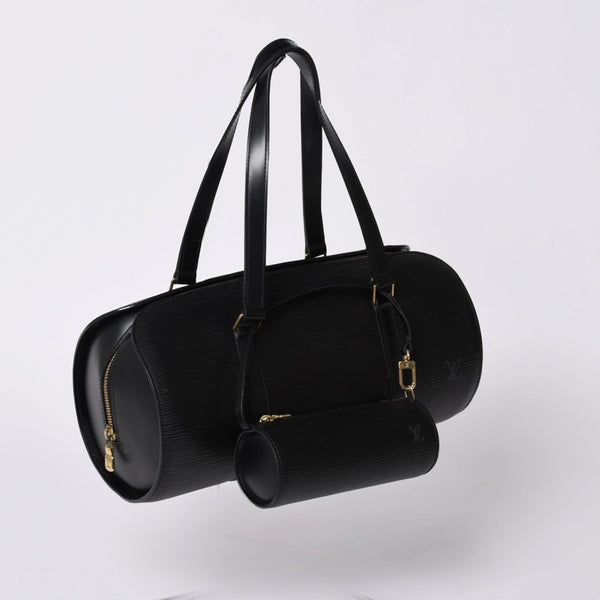 Very Good Condition LOUIS VUITTON Epi Souflo Handbag Leather Noir M52222 Epi Leather Gold Hardware Used 4a000757