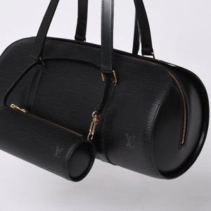 Very Good Condition LOUIS VUITTON Epi Souflo Handbag Leather Noir M52222 Epi Leather Gold Hardware Used 4a000757