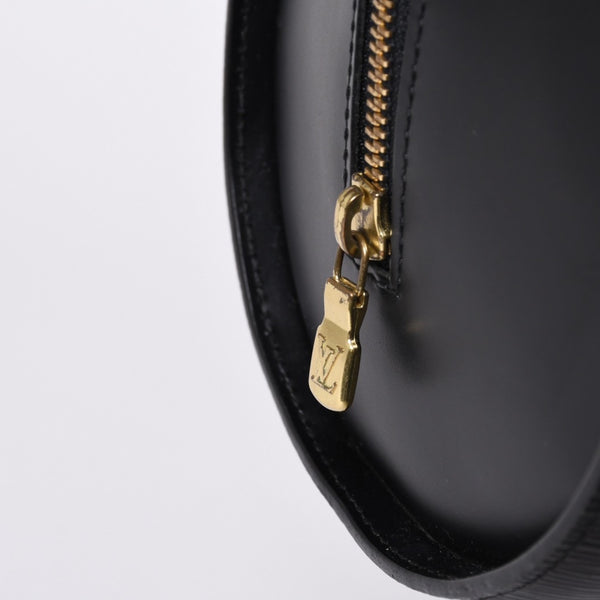 Very Good Condition LOUIS VUITTON Epi Souflo Handbag Leather Noir M52222 Epi Leather Gold Hardware Used 4a000757