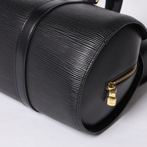 Very Good Condition LOUIS VUITTON Epi Souflo Handbag Leather Noir M52222 Epi Leather Gold Hardware Used 4a000757