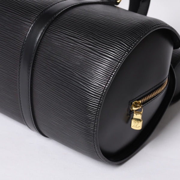 Very Good Condition LOUIS VUITTON Epi Souflo Handbag Leather Noir M52222 Epi Leather Gold Hardware Used 4a000757