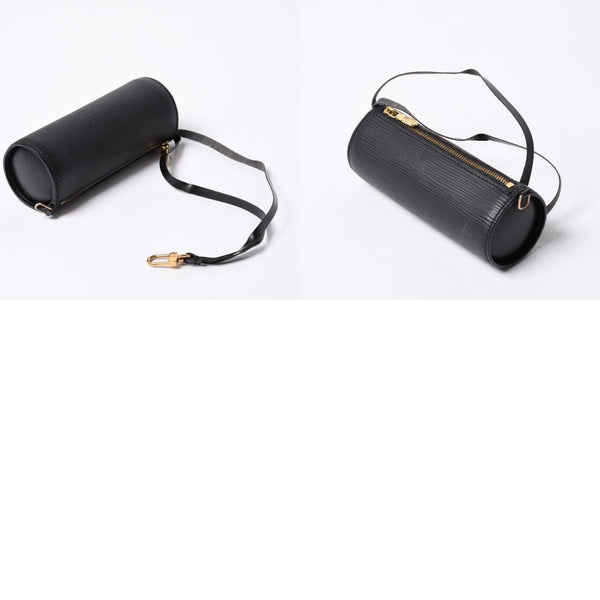 Very Good Condition LOUIS VUITTON Epi Souflo Handbag Leather Noir M52222 Epi Leather Gold Hardware Used 4a000757