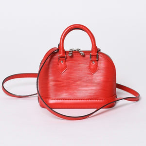 Very Good Condition LOUIS VUITTON Nano Alma Shoulder Bag M50516 Epi Leather Castilian Red Used 4a000719