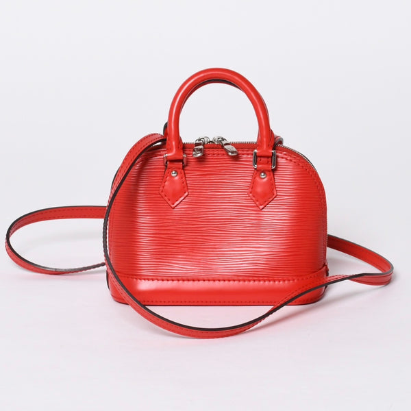 Very Good Condition LOUIS VUITTON Nano Alma Shoulder Bag M50516 Epi Leather Castilian Red Used 4a000719