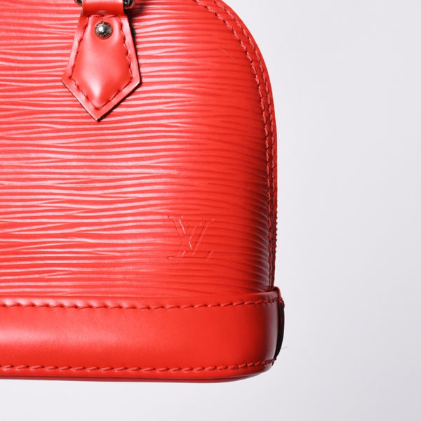 Very Good Condition LOUIS VUITTON Nano Alma Shoulder Bag M50516 Epi Leather Castilian Red Used 4a000719