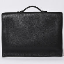 画像をギャラリービューアに読み込む, HERMES エルメス サック ア デペッシュ 38 ブリーフケース フィヨルド ブラック ゴールド金具 □H刻印 中古 4a000707