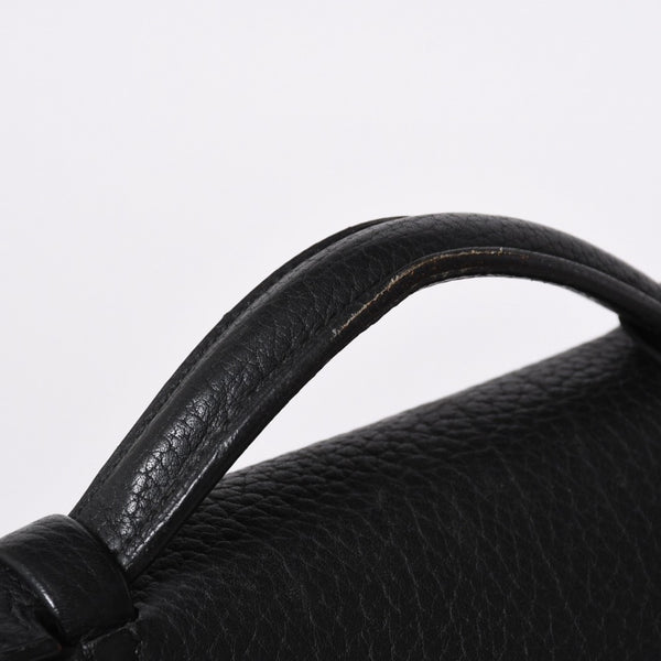 HERMES エルメス サック ア デペッシュ 38 ブリーフケース フィヨルド ブラック ゴールド金具 □H刻印 中古 4a000707