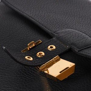 HERMES エルメス サック ア デペッシュ 38 ブリーフケース フィヨルド ブラック ゴールド金具 □H刻印 中古 4a000707