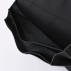 HERMES エルメス サック ア デペッシュ 38 ブリーフケース フィヨルド ブラック ゴールド金具 □H刻印 中古 4a000707