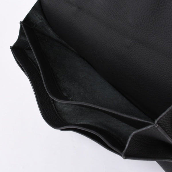 HERMES エルメス サック ア デペッシュ 38 ブリーフケース フィヨルド ブラック ゴールド金具 □H刻印 中古 4a000707