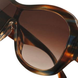 Very Good Condition CHANEL Sunglasses Eyewear 5497-B-A c.1735/S5 Size 140 Here Mark Rhinestone Brown Used 4a000829