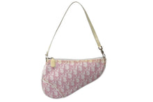 Load image into Gallery viewer, ChristianDior クリスチャンディオール サドルポーチ ワンショルダーバッグ トロッター ピンク 美品 中古 4b000955
