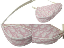 Load image into Gallery viewer, ChristianDior クリスチャンディオール サドルポーチ ワンショルダーバッグ トロッター ピンク 美品 中古 4b000955