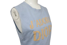 画像をギャラリービューアに読み込む, Christian Dior クリスチャンディオール J'ADORE ジャドール タンクトップ ノースリーブ 3P16155301 サイズ40 ライトブルー 美品 中古 4b000962