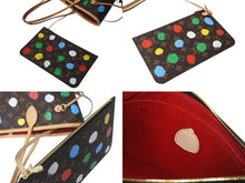 Load image into Gallery viewer, 極美品 LOUIS VUITTON ルイヴィトン LV×YK ネヴァーフルＭＭ M46381 草間彌生 モノグラム ブラウン 中古 4b000965