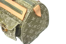 Load image into Gallery viewer, 極美品 LOUIS VUITTON ルイヴィトン ネオスピーディ ハンドバッグ M95215 モノグラムデニム カーキ ゴールド金具 中古 4b000966