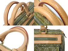 Load image into Gallery viewer, 極美品 LOUIS VUITTON ルイヴィトン ネオスピーディ ハンドバッグ M95215 モノグラムデニム カーキ ゴールド金具 中古 4b000966