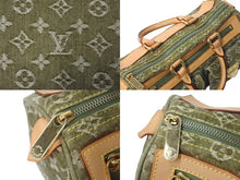 Load image into Gallery viewer, 極美品 LOUIS VUITTON ルイヴィトン ネオスピーディ ハンドバッグ M95215 モノグラムデニム カーキ ゴールド金具 中古 4b000966