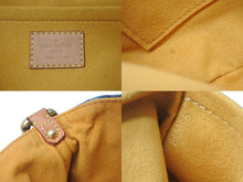 Load image into Gallery viewer, LOUIS VUITTON ルイヴィトン ミニプリーティ ハンドバッグ M95050 モノグラムデニム レザー ブルー 美品 中古 4b000967