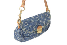 Load image into Gallery viewer, LOUIS VUITTON ルイヴィトン ミニプリーティ ハンドバッグ M95050 モノグラムデニム レザー ブルー 美品 中古 4b000967
