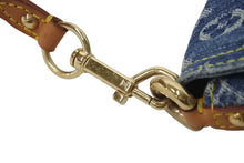 Load image into Gallery viewer, LOUIS VUITTON ルイヴィトン ミニプリーティ ハンドバッグ M95050 モノグラムデニム レザー ブルー 美品 中古 4b000967